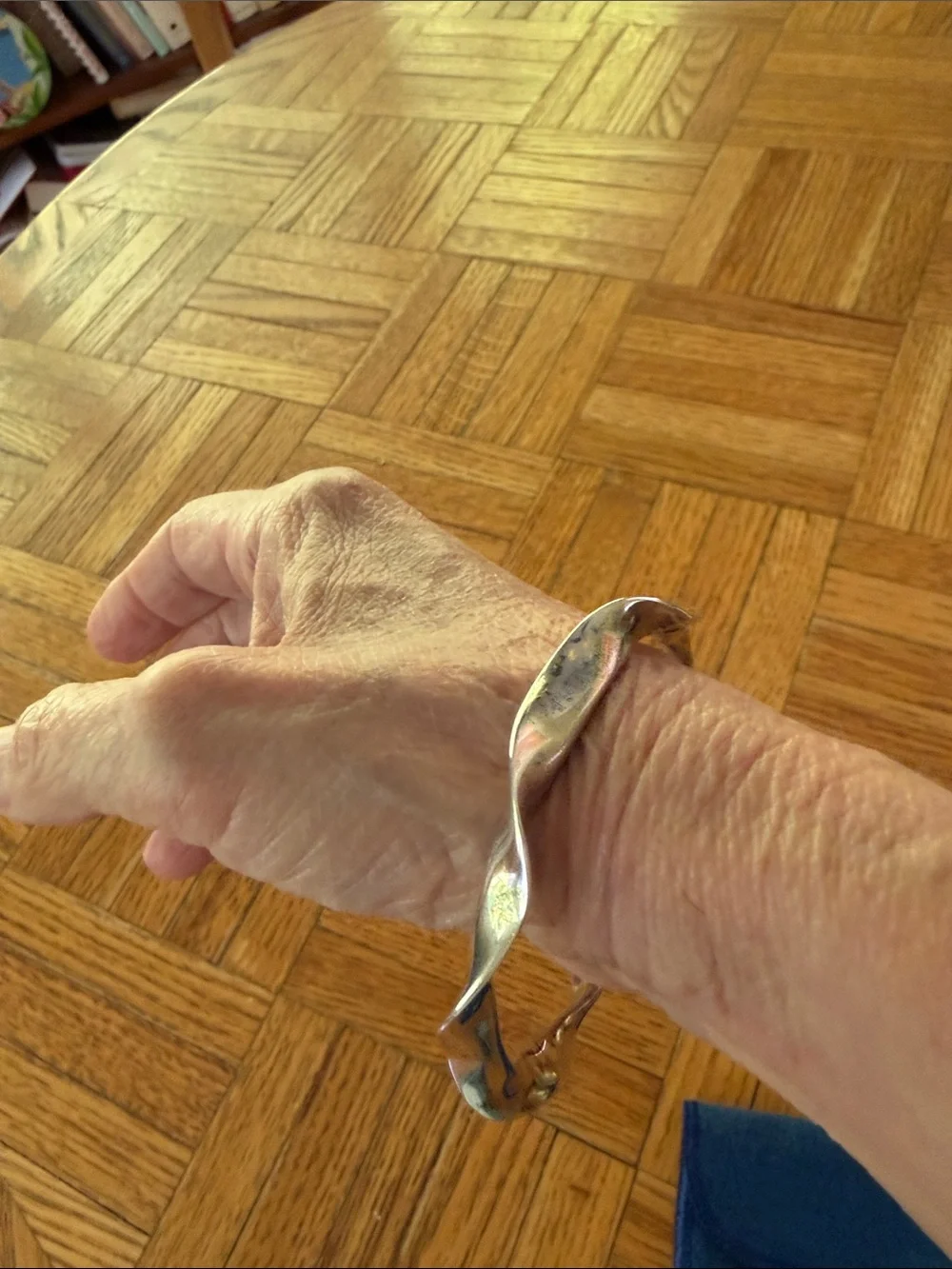 Georg Jensen Sculptural Sterling Silver Wave Bracelet - Silver